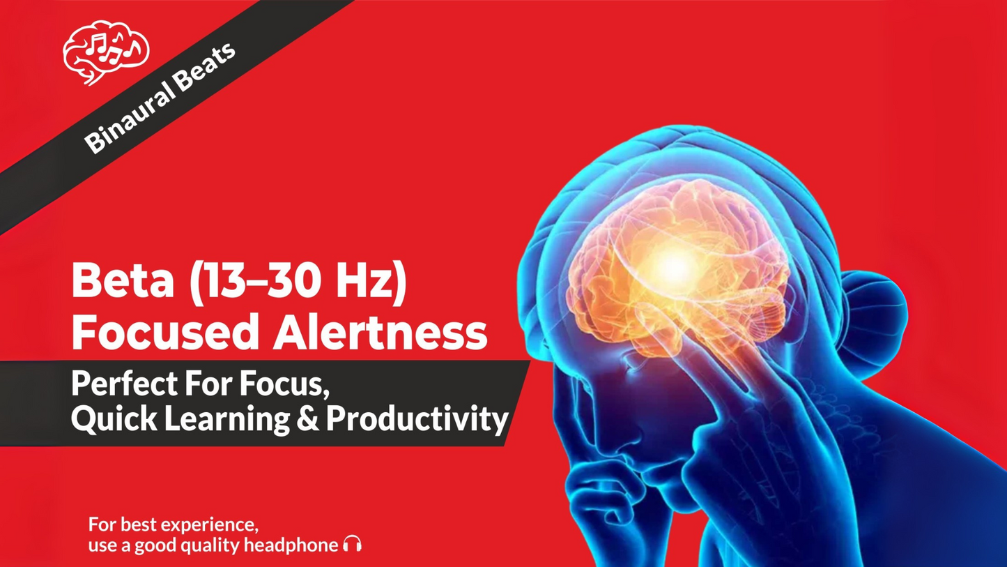 Beta Binaural Beats (13–30 Hz) – Focus & Peak Performance