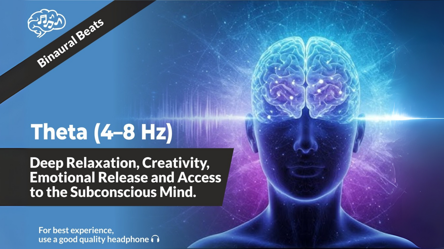 Theta Binaural Beats (4–8 Hz) – Meditation & Inner Healing